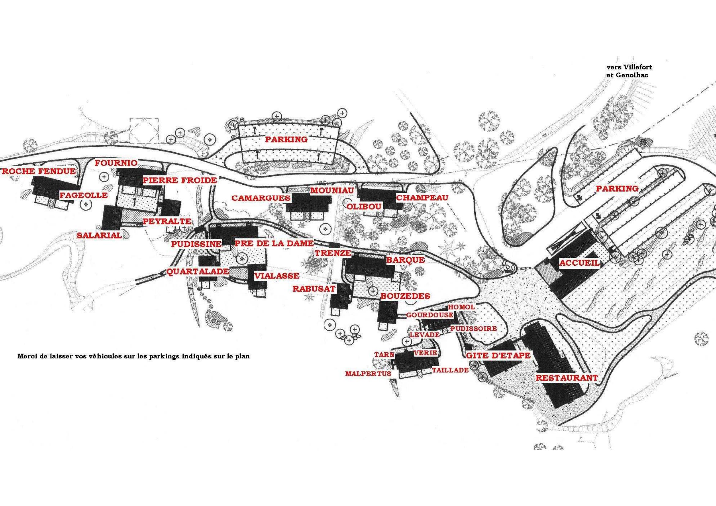 Plan du Mas de la Barque
